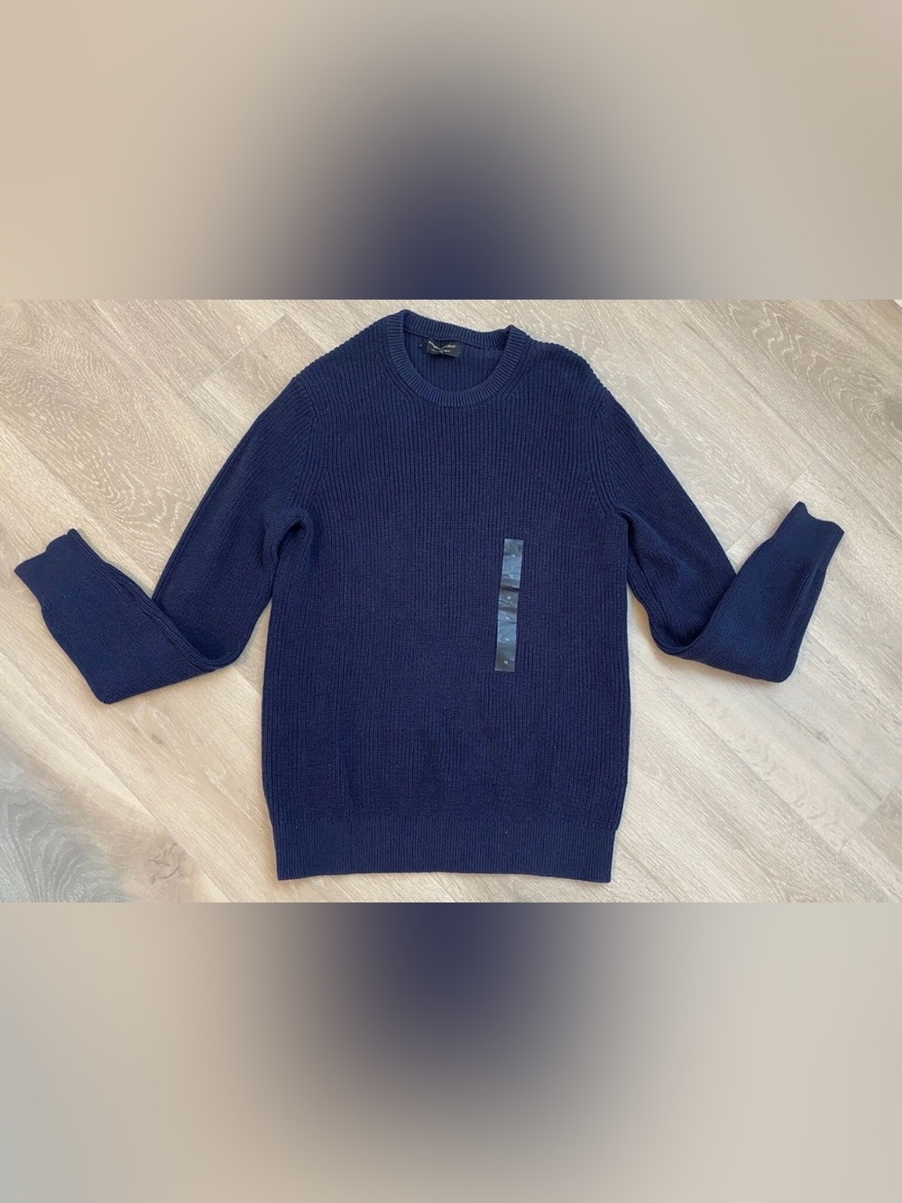 Banana Republic Men's Mid-Weight Linen Blend Navy Sweater Preppy M | NWOT
